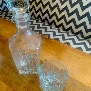 Decanter and whiskey glass